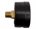 Durachoice 2 Dial Utility Pressure Gauge Water Oil Gas 1 4 Npt Center Back Mount Black Steel Case 0-500 Psi 