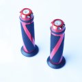 Yibid Motorcycle 7 8 Handlebar Hand Grips Rubber And Aluminum With Bar End Plug Cap Orange