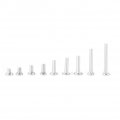 Flat Head Solid Rivets 450pcs M2 5 Aluminum Rivet 3mm-20mm Length