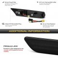 Vipmotoz Front Amber Led Strip Side Marker Lights For 1999-2004 Porsche 996 911 Carrera 97-04 986 Boxster Black Smoked Lens