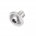 Uxcell Flanged Button Head Socket Cap Screws M5 8mm Hex Drive 304 Stainless Steel Fasteners Bolts Fully Threaded Machine Screw
