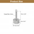 Uxcell M3x16mm Knurled Thumb Screws 5pcs 304 Stainless Steel Flat Head Fully Threaded Bolts Grip Knobs Fasteners