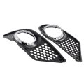 Newyall Set Of 2 Front Left And Right Fog Light Chrome Shell With Black Insert Cover Trims