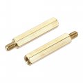 Uxcell M4 Hex Brass Standoff Spacer 30mm 6mm Male-female Threaded Pillar Screw Nut Kit For Pcb Motherboard Computer Circuit
