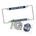 Georgetown University Metal License Plate Frame And Sticker For Front Or Back Of Car Officially Licensed Sticker Combo Blue 