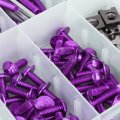 Topteng 177pcs Universal Motorcycle Sportbike Windscreen Fairing Bolts Kit Fastener Clips Screws Aluminum