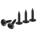 50pcs 8a 3 4 Phillips Head Self Tapping Screws Carbon Steel Flat High-strength Quick Wood Screw For Metal Plastic Black 
