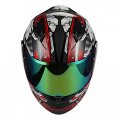 1storm Motorcycle Bike Full Face Helmet Anti Fog Shield Film Mechanic Skull Red With An Extra Resistant 