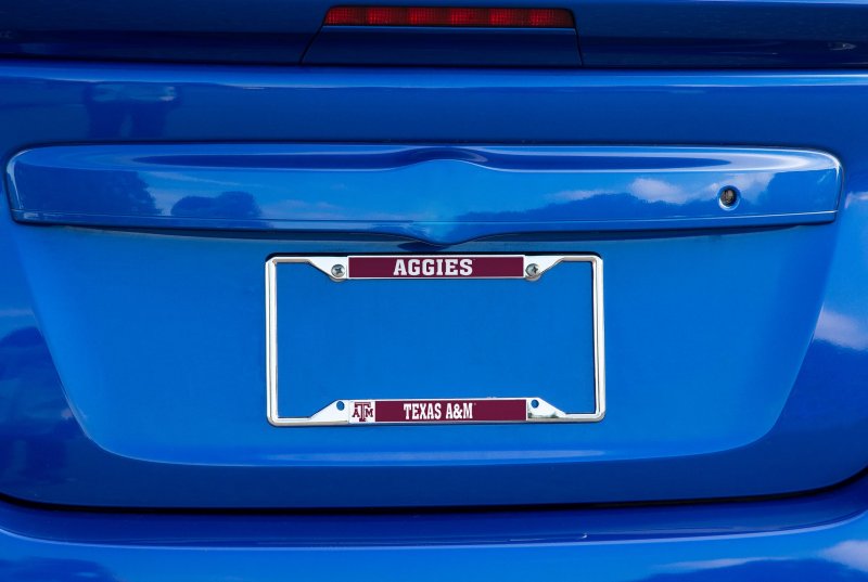 Texas A M University Aggies Tamu Metal License Plate Frame Mascot Officially Licensed Zinc Alloy Universal Fit For Car 6 25 In