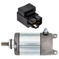 Starter Motor And Solenoid Kit For Yamaha Grizzly 350 Wolverine Bruin Replaces 3he-81890-00-00 29u-81950-93-00 31800-40b01 