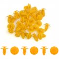 Uxcell 30pcs 9mm Hole Plastic Rivets Fastener Push Clips Yellow For Car Auto Fender