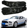 Turn Signal Lights For 2005 2006 2007 2008 2009 Mustang Bumper Parking Lamps Smoked Lens Chrome Crystal Housing No Bulb 