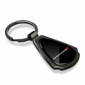 Ipick Image Made Black Dome Shinning Dark Gunmetal Metal Teardrop Key Chain With Logo For Dodge