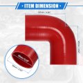 Vekauto 90 Degree Elbow Coupler Silicone Hose 80mm 3 15 Id 125mm Length Intercooler Tube Universal For Car Engine Durable Red