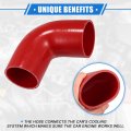 Vekauto 90 Degree Elbow Coupler Silicone Hose 80mm 3 15 Id 125mm Length Intercooler Tube Universal For Car Engine Durable Red