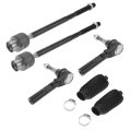 6pcs Front Inner Outer Tie Rod Ends Kit Suspension Steering End With Boot For Pontiac G6 Chevrolet Malibu Drag Link No Es800086 