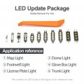 14pcs White Led Interior Lights Bulb Kit For Jeep Commander 2006 2007 2008 2009 2010 Map Dome Footwell Trunk License Plate