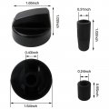 4x Universal Control Knobs Replacement With Long Adapters 8x Short Fit For Oven Stove Range Black