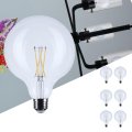 8w Led G40 Globe Light Bulb 3500k Neutral White 800 Lumens Clear Finish E26 Medium Base Dimmable 300 Degrees Beam Enclosed 
