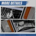 Auto Dynasty 8pcs Square Box Style Led Drl Composite Headlights Assembly And Bumper Lamps Compatible With Chevy Blazer C K