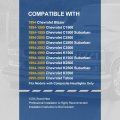Auto Dynasty 8pcs Square Box Style Led Drl Composite Headlights Assembly And Bumper Lamps Compatible With Chevy Blazer C K