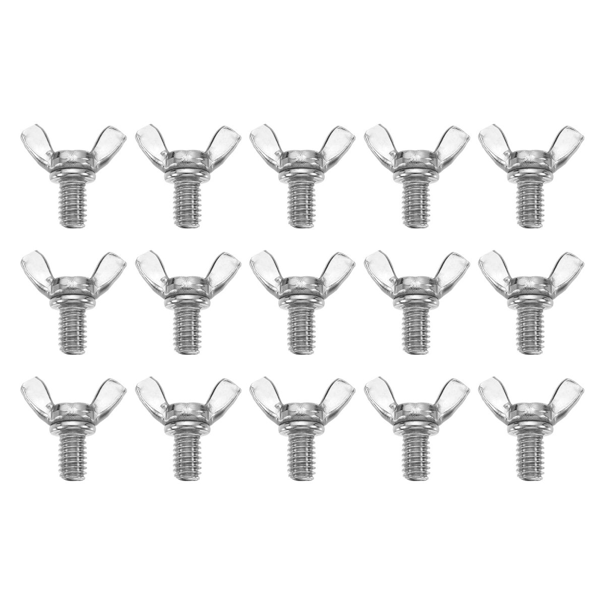 15pcs 5 16-18 X 1 2 Wing Butterfly Screw Bolts 304 Stainless Steel Machine Fastener Thumb Hand Screws For Electronic Equipment
