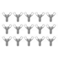 15pcs 5 16-18 X 1 2 Wing Butterfly Screw Bolts 304 Stainless Steel Machine Fastener Thumb Hand Screws For Electronic Equipment 