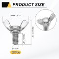 15pcs 5 16-18 X 1 2 Wing Butterfly Screw Bolts 304 Stainless Steel Machine Fastener Thumb Hand Screws For Electronic Equipment