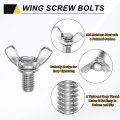 15pcs 5 16-18 X 1 2 Wing Butterfly Screw Bolts 304 Stainless Steel Machine Fastener Thumb Hand Screws For Electronic Equipment