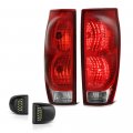 Red Lens Oe-style Tail Light Full-led License Plate Lamp Housing Replacement Bundle For 2002-2006 Chevy Avalanche 1500 2500 