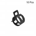 Uxcell Steel Band Clamp 16mm Inner Dia Fit 16 5-17 2mm Od Hose Spring Type Action Fuel Line Silicone Tube Clip Black 10pcs