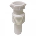Lasco 03-4319 White Plastic Tubular 1-1 2-inch Flexible Extendable Slip Joint Extension With Nut And Washer 