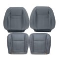 4pcs Front Driver Passenger Side Replacement Leather Bottom Top Seat Cover Gray For Dodge Ram 1500 Laramie 2006 2007 2008 2009 