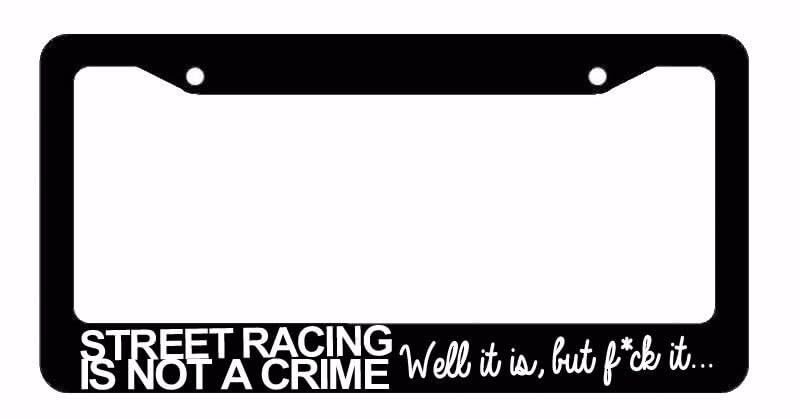 License Plate Frame For Jdm Racing Race Drifting Drag Low Funny Black Holder Sttrcingfr Style-gd587-140