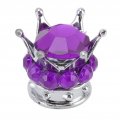 Wheel Stem Valve Caps 4 Pieces Tire Cover Crown Diamond Style Universal Purple
