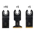 100 Pcs Oscillating Multitool Blades Metal Cutting Set Universal Saw Multi-purpose Blade Includes 34mm 44mm For Wood Plastic