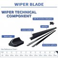 Front Rear Wiper Blades Compatible With Volvo Xc40 Recharge Ev 2017-2023 Windshield Windscreen Window Brushes Accessories 2020