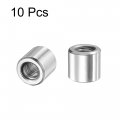 Uxcell Round Weld Nuts M8 X 14mm 13mm On Bung Female Nut Threaded 201 Stainless Steel Insert Weldable 10pcs