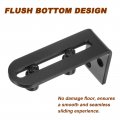 Uxcell Sliding Barn Door Floor Guide Wall Mount Adjustable Roller Wheel With Ball Bearings Flush Flat Bottom Design Black
