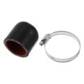 1 Set 40mm Length 35mm 38 Id Black Red Car Silicone Rubber Hose End Cap With Clamps Reinforced Blanking For Bypass Tube 