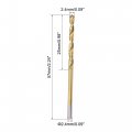 Uxcell High Speed Steel Straight Shank Twist Drill Bit Fully Ground Titanium Coated 2 4mm Diameter 57mm Total Length 25mm 6 Pcs