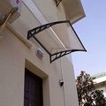 Tangkula 40 X Window Awning Modern Polycarbonate Cover Front Door Outdoor Patio Canopy Sun Shetter 3 Colors Brown With Black 