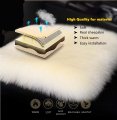 Inzoey Sheepskin Car Back Seat Cover Pad 18x53 5 Inch Long Wool Cushion Winter Warm Universal Fit Auto Suv Truck Dinner Chair