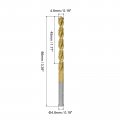 Uxcell High Speed Steel Straight Shank Twist Drill Bit Fully Ground Titanium Coated 4 8mm Diameter Mm Total Length 12mm 4 Pcs