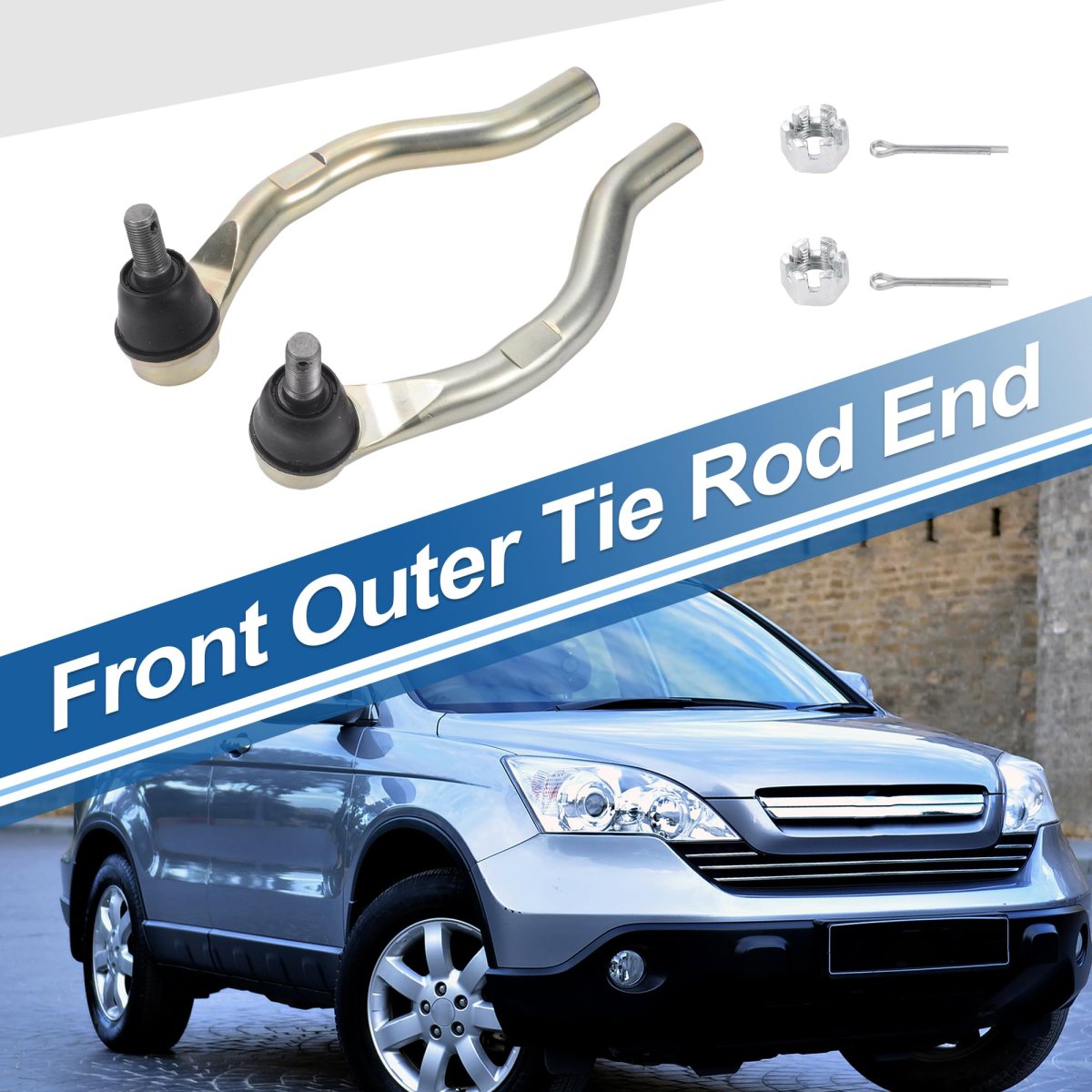 2pcs Front Outer Tie Rod Ends Kit Suspension Steering End For Acura Ilx 2013-2017 Honda Civic No Es800913 Es800912 53540tr0a01
