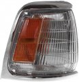 Evan-fischer Corner Light For 1989-1991 Toyota Pickup Plastic Clear Amber Lens With Bulb Passenger Side 