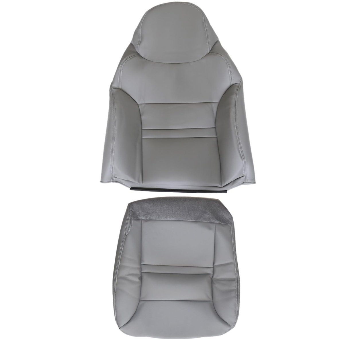 Driver Side Bottom And Back Seat Covers Replacement Microfiber Leather Gray For Ford Excursion 2000 2001 Nrfezy04