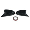 M Horn Style Mirror Cover Cap Sport Gloss Black For Toyota Corolla 2020 2021 2022 2023 2024 2025 1 Pair Driver And Passenger 