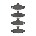 Disc Brake Pads For Chevy Corvette 1990 To 1996 Low Metallic Friction Mechanical Wear Sensor 2 18 Inner Height 4 49 In Width