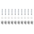 10set 15x14mm Furniture Cam Lock Fitting With 5 8x32mm Dowel Fasteners 3-in-1 Metal Board Connecting Screws Bolts Assortment 